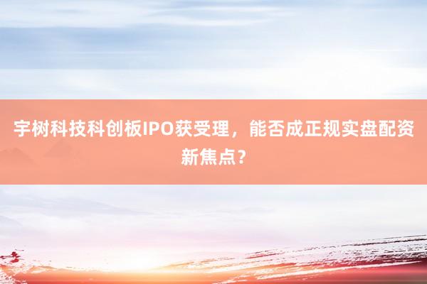宇树科技科创板IPO获受理，能否成正规实盘配资新焦点？