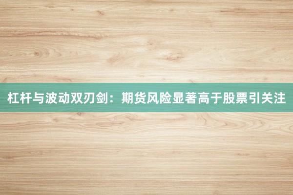 杠杆与波动双刃剑：期货风险显著高于股票引关注