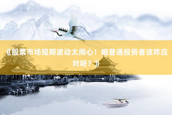 《股票市场短期波动太闹心!咱普通投资者该咋应对呀?》