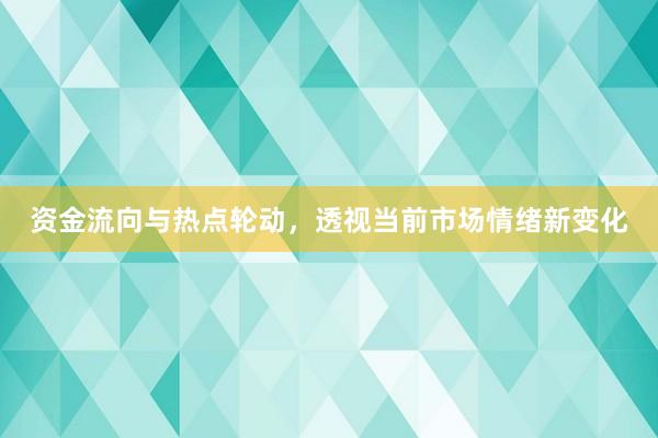 资金流向与热点轮动,透视当前市场情绪新变化