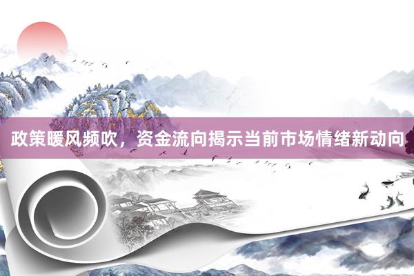 政策暖风频吹，资金流向揭示当前市场情绪新动向